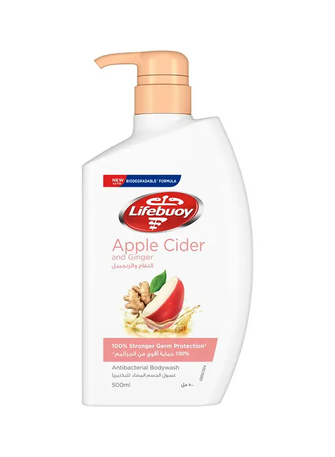 Lifebuoy Apple Cider And Ginger Anti Bacterial Body Wash 500ml