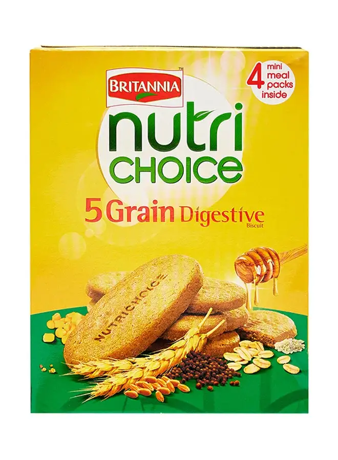 Britannia Nutri Choice 5 Grain Biscuits 200grams Pack of 4