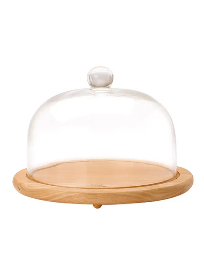 BILLI Cheese Dome With Base Beige/Clear