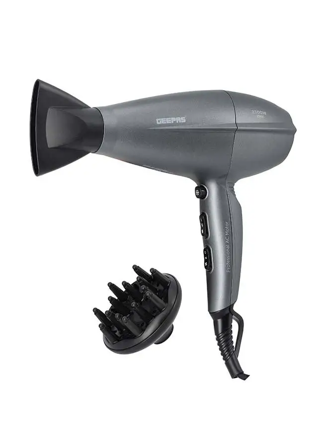 GEEPAS Hair Dryer Styling Concentrator Grey 29cm