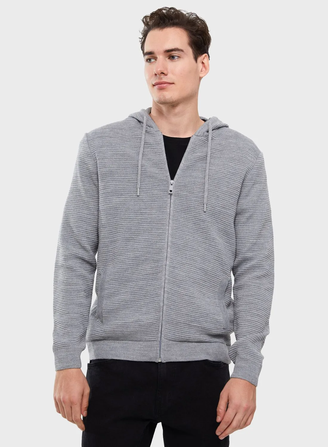 LC WAIKIKI Zip Through Hooded Cardigan