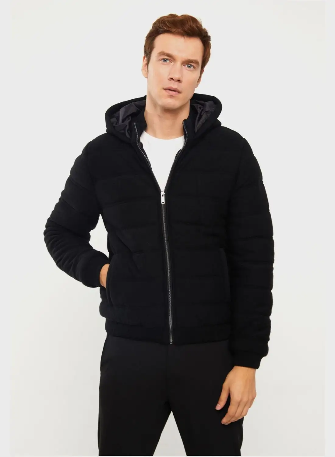 LC WAIKIKI Zippered Slim Fit Hooded Coat