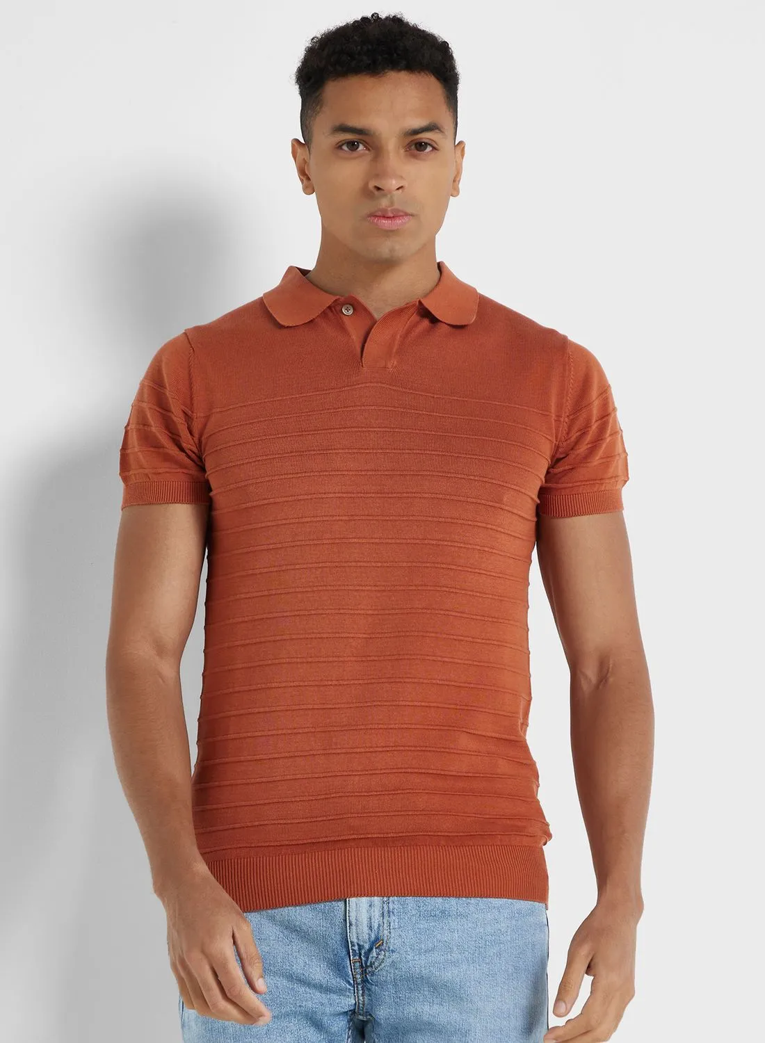 Robert Wood Knit Polo Shirt