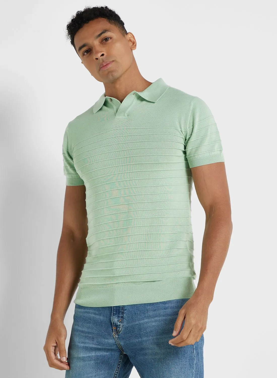 Robert Wood Knit Polo Shirt