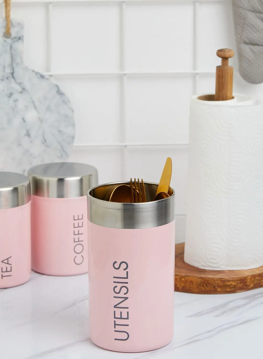 Premier Liberty Enamel Pink Utensil Holder