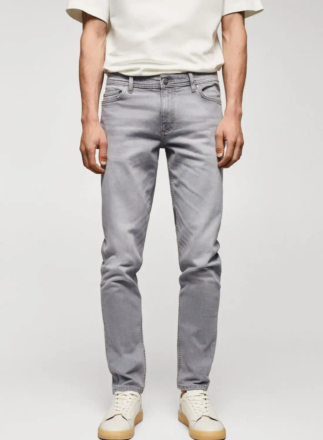 Mango Man Light Wash Slim Fit Jeans