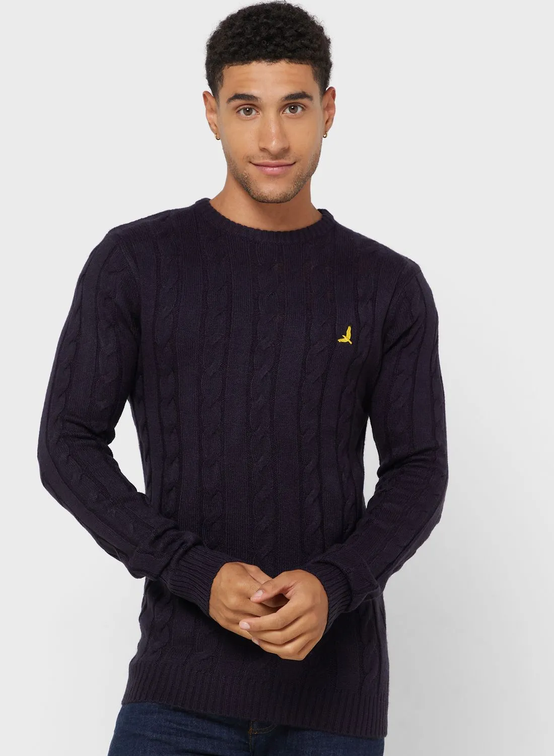 BRAVE SOUL Cable Knit Sweater