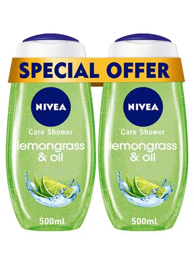 Nivea Pack Of 2 Lemongrass And Oil Shower Gel 500ml