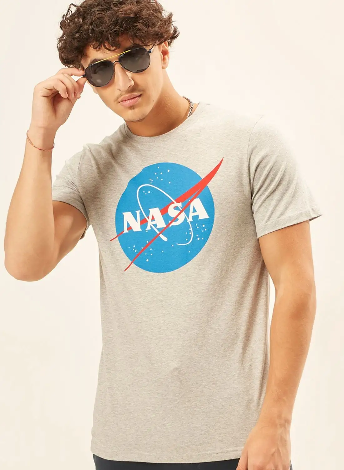 SP Characters Nasa Print Crew Neck T-Shirt