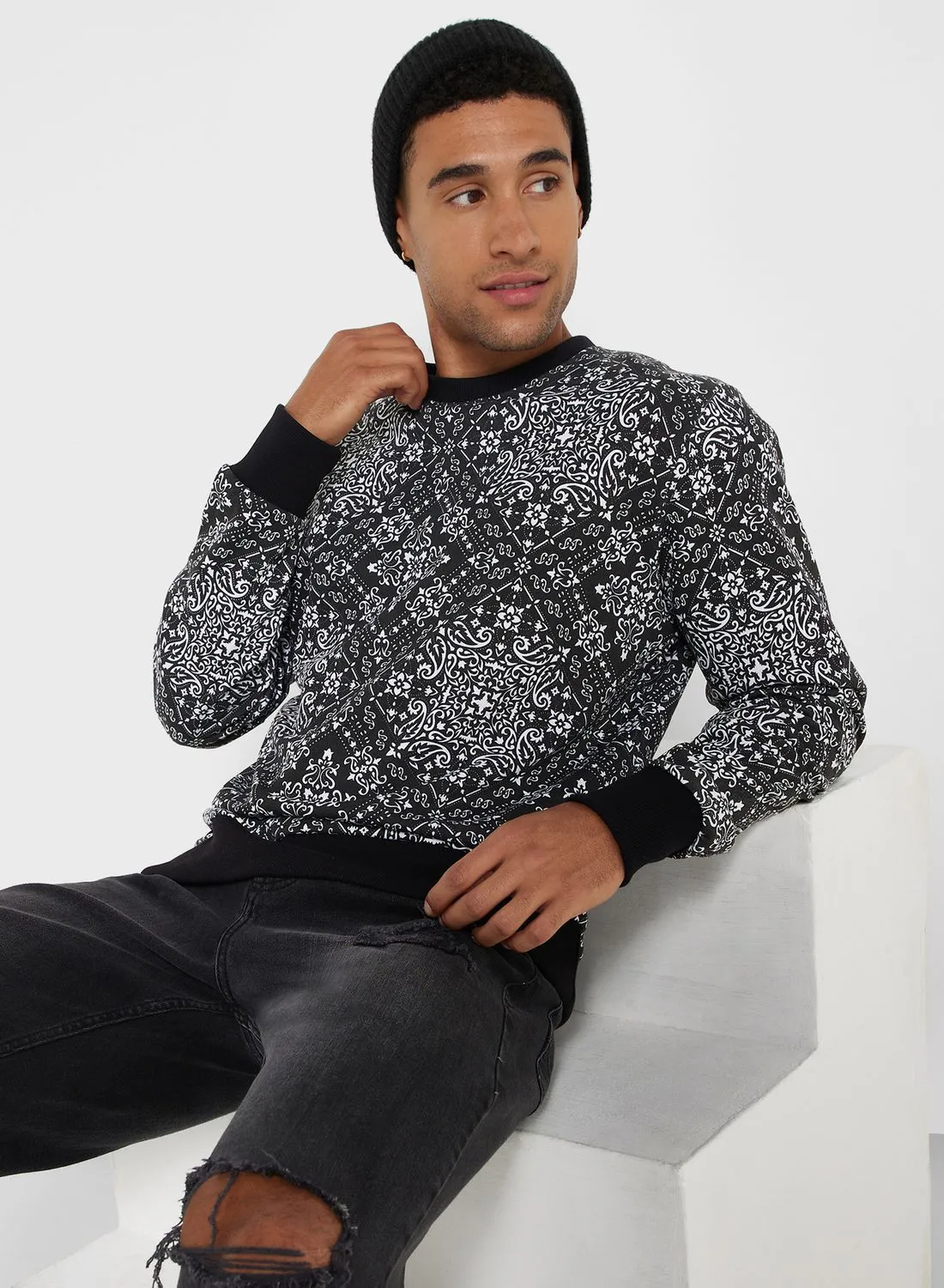 Seventy Five Aop Print Sweatshirt