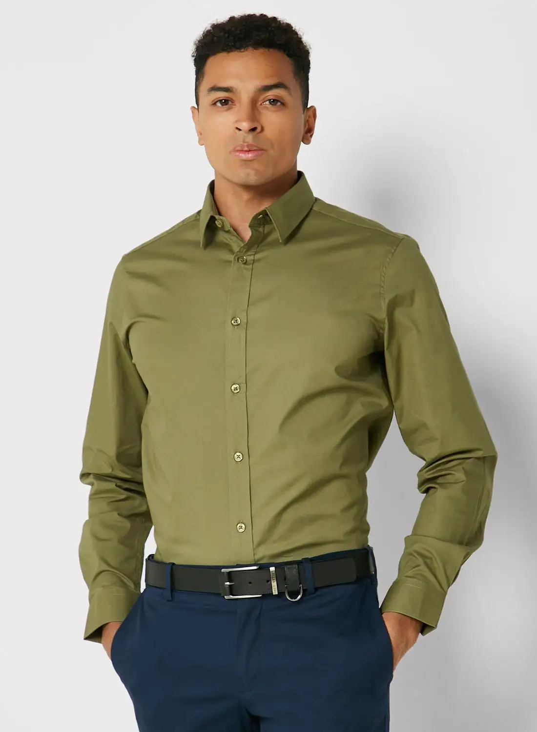 Robert Wood Stretch Poplin Shirt