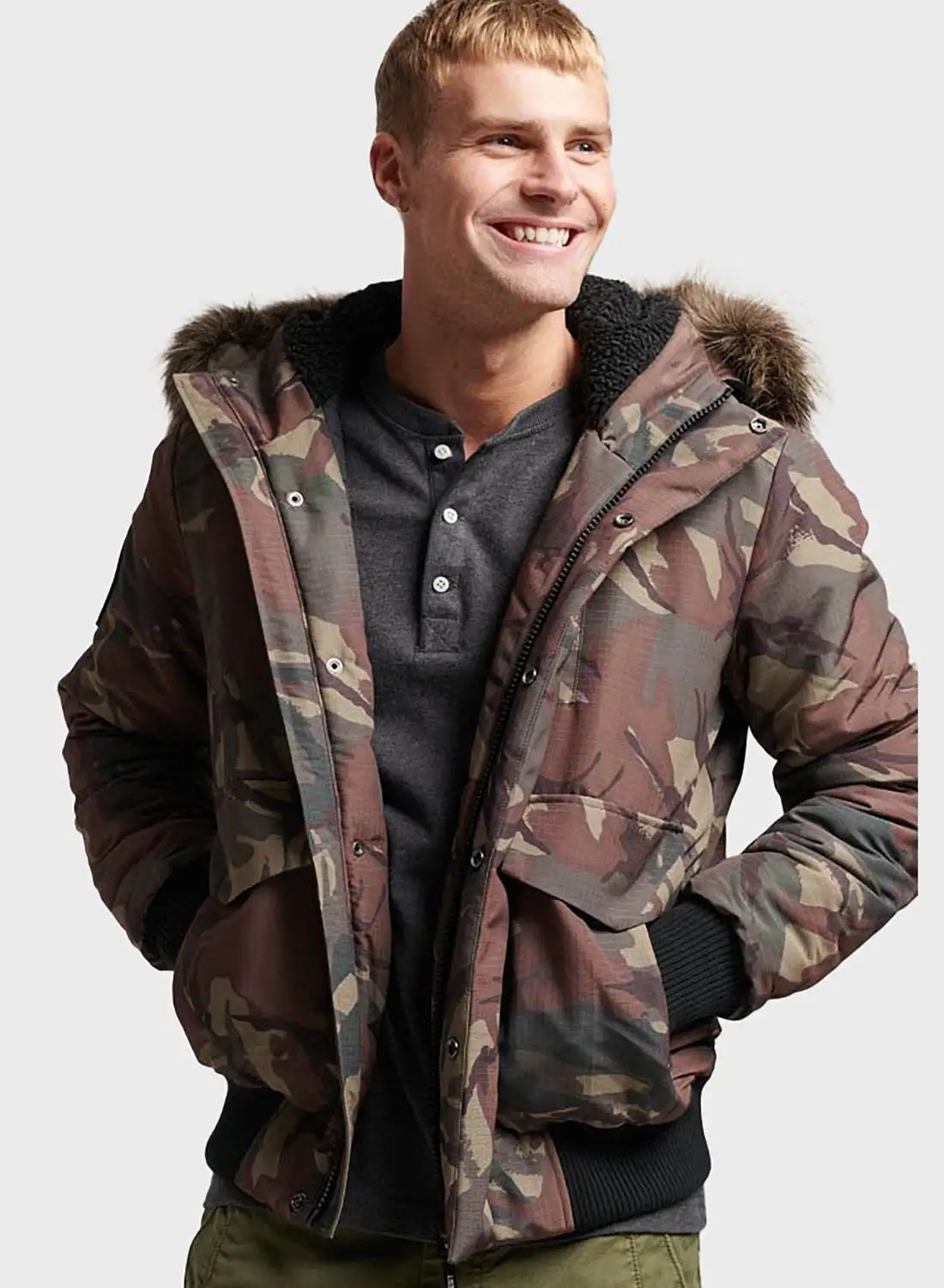 Superdry Everest Hooded Puffer Bomber Jacket