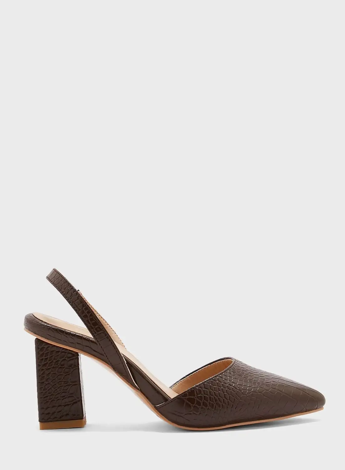 Khizana Croc Effect Slingback Pump