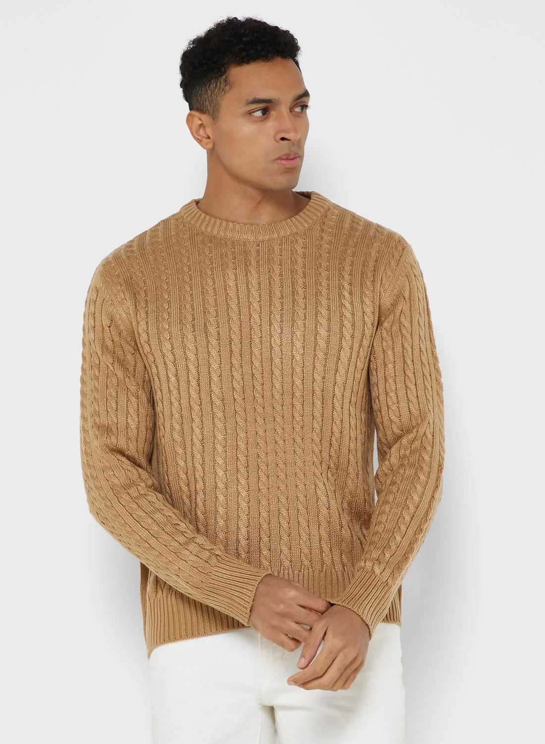 Robert Wood Cable Knit Sweater