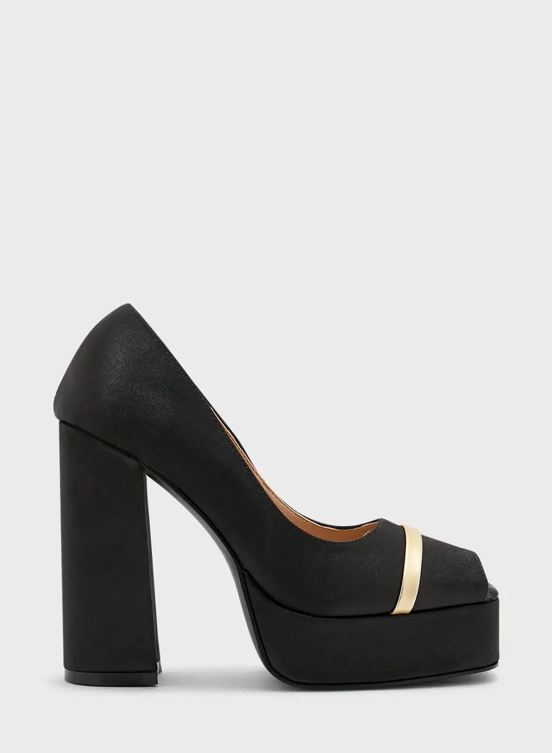 Khizana Peep-toe Satin Platform Pump