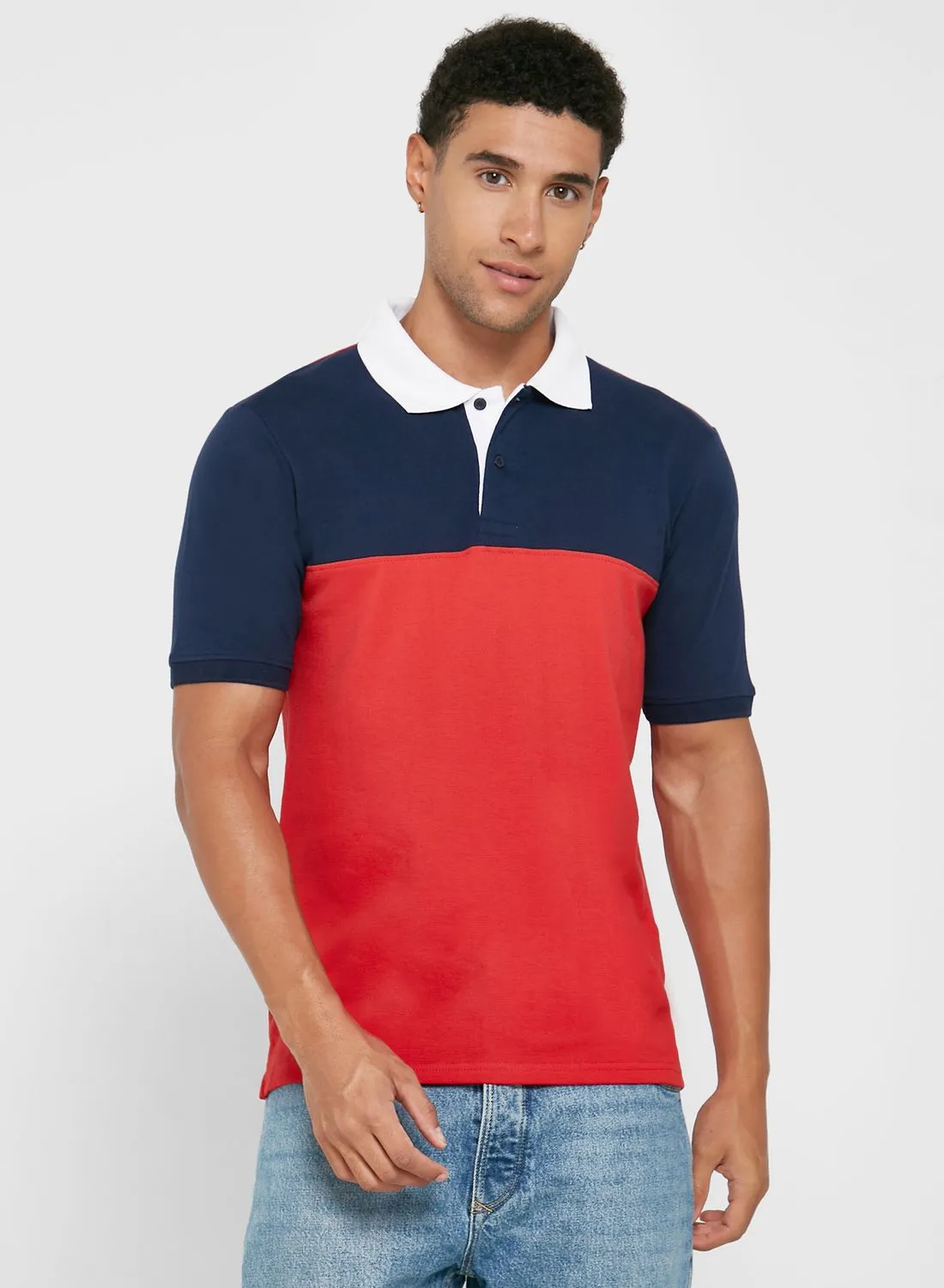 Seventy Five Colourblock Polo Shirt