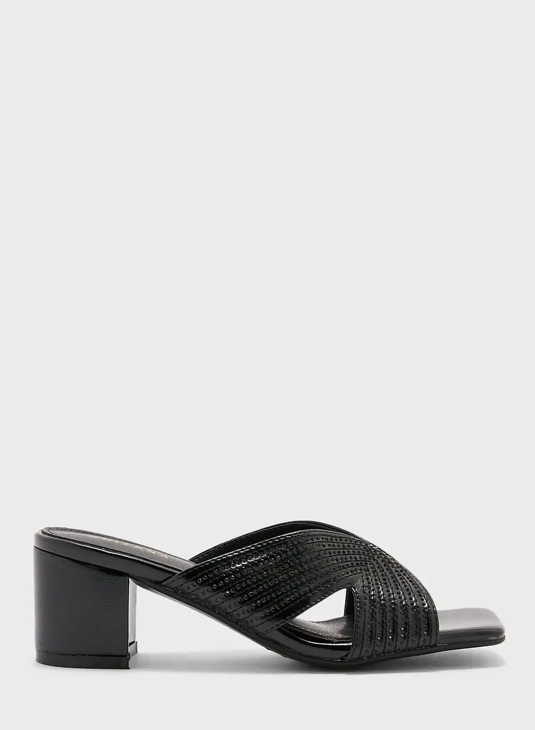 Khizana Diamante Stitch Cutout Mule Sandal