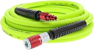 Flexzilla Air Hose Withcolorconnex Industrial Type D Coupler And Plug, 1/4 In. X 25 Ft., Heavy Duty, Lightweight, Hybrid, Zillagreen - Hfz1425Yw2-D