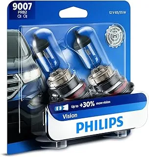 Philips 9007PRB2 Vision Upgrade Headlight Bulb with up to 30% More Vision, 2 Pack