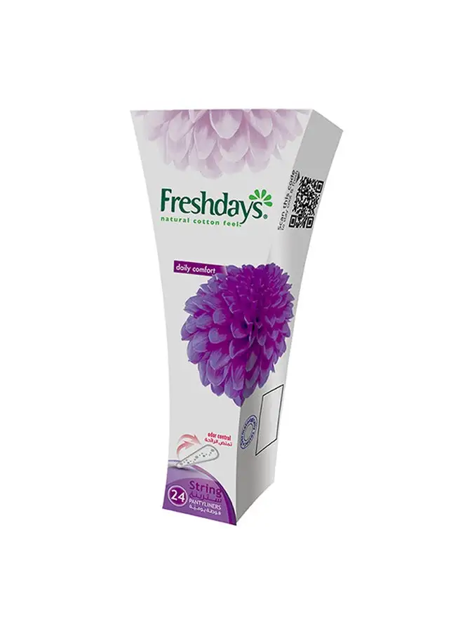 Freshdays Pantyliners String 24 Pads White