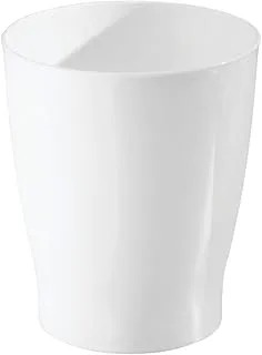 iDesign Compact Round Plastic Trash Can for Bathroom, Bedroom, Home Office, Dorm, 7.7