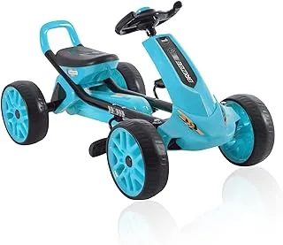 MOON Brizee Go Kart.Suitable For 3 To 8 Years. Holds Upto 30 Kgs. Adjustable And Comfortable Seat.4 Sturdy Wheels.Cart.Utmost Comfort And Safety. Blue and black