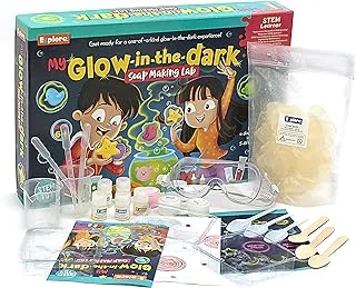 استكشف .. | متعلم STEM | معمل صنع الصابون My Glow-in-The-Dark (مجموعة ألعاب الأنشطة التعليمية والتعليمية DIY ، لأعمار 6+ من الأولاد والبنات)