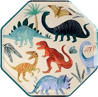 Meri Meri Dinosaur Kingdom Dinner Plates 8 Pieces, Large