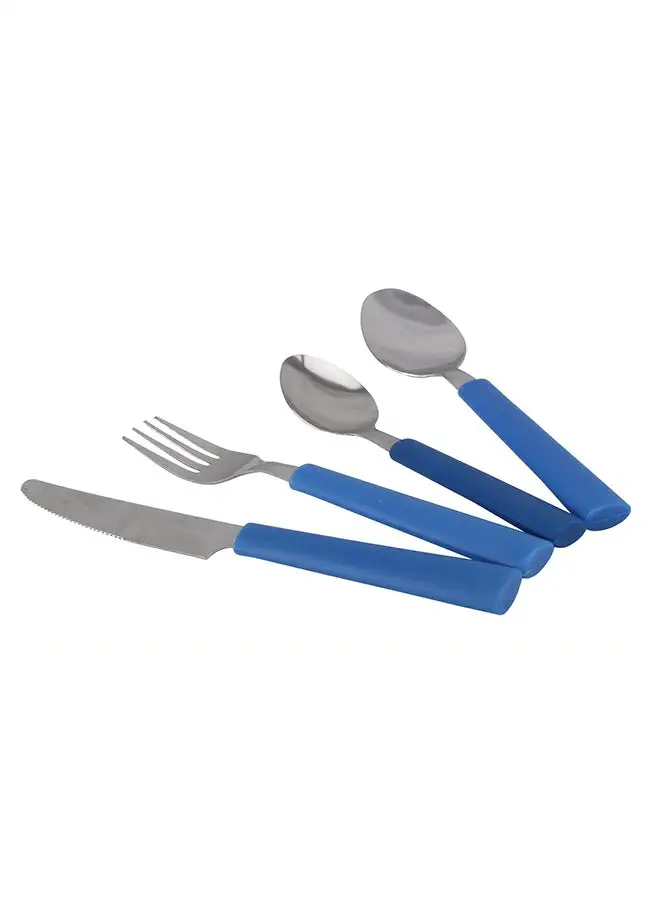 Berger 25-Piece Stainless Steel Cutlery Set Includes Knives, Spoons, Forks, Teaspoons, Tableware Box Blue