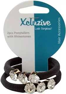 Xcluzive Ponytailers with Rhine stones 2 pcs