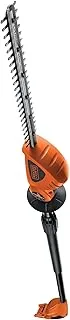 BLACK+DECKER Cordless Power Hedge Trimmer, POWERCONNECT Series, 18V, 43 cm Blade, 180 Degree Swivel Head, Long Reach, Dual Action, Battery not Included, Orange/Black - GTC1842LB-QW,