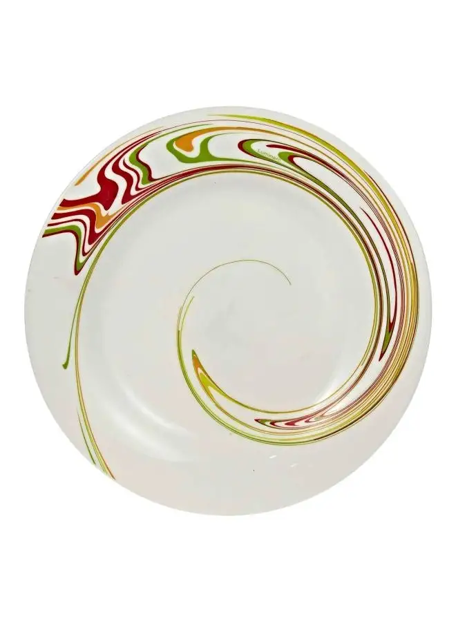 Luminarc Pack Of 6 Psyche Dessert Plates White/Red/Green 19cm