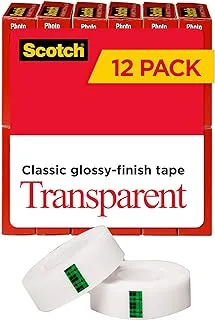 Scotch Transparent Tape, 3/4 In X 1000 In, 12 Boxes/Pack (600K12)