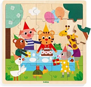 Djeco Happy Wooden Tray Jigsaw Puzzle 25-Piece