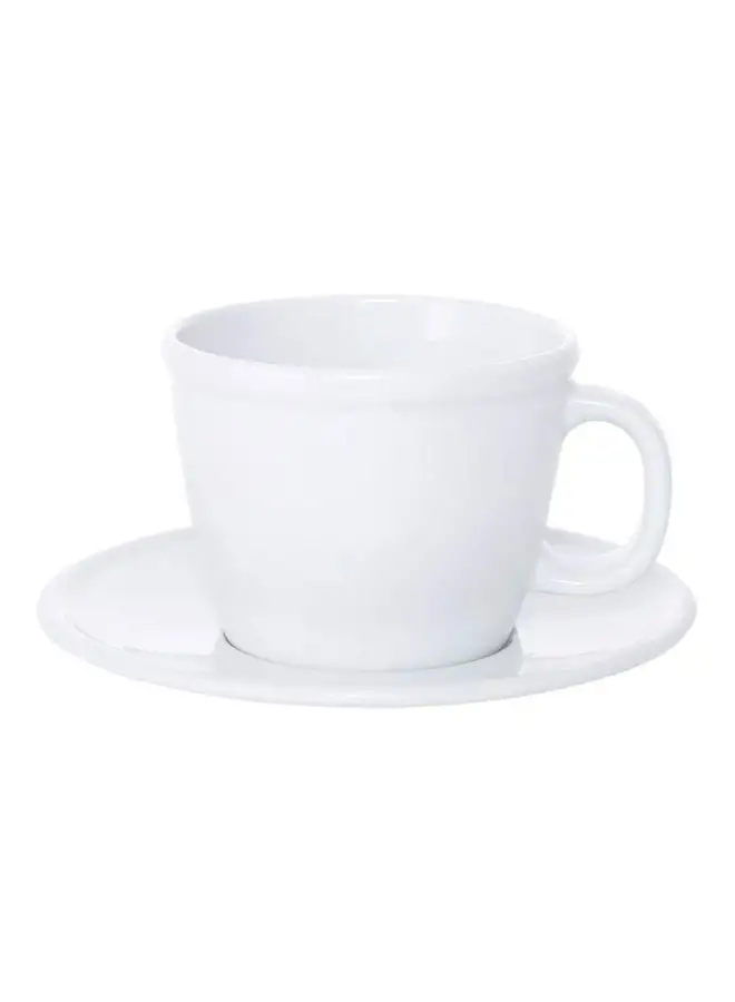 bodum Corona Jumbo Cup With Saucer white