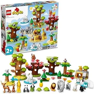 LEGO DUPLO Wild Animals of the World 10975 Learning and Education Toys Set; Building Blocks Toy for Toddlers (142 Pieces)