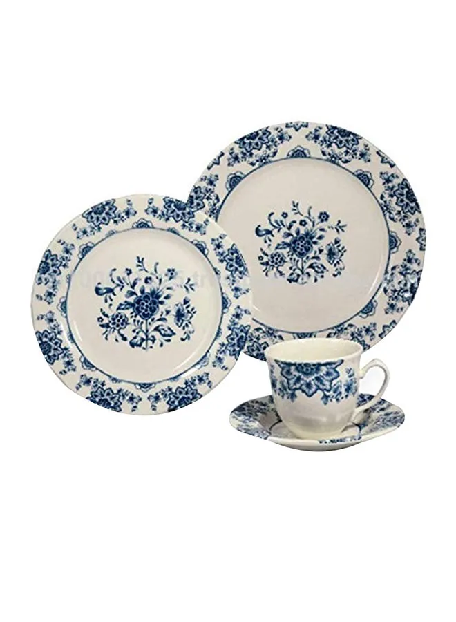 Claytan 16-Piece Delft Floral Dinner Set Multicolour 31x33x28cm