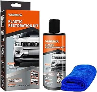 VISBELLA ® DIY Plastic & Trim Restoration Kit restore the original luster of and rubber parts such as bumper door instrument panel cleaning decontamination glazing curing.