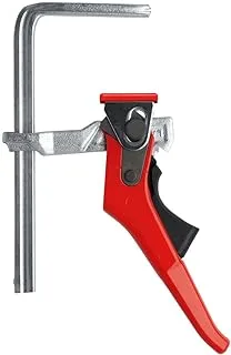 Bessey GTR16S6H Steel Ratchet Table Clamp with 6 5/16 Inch Capacity x 2 5/16 Inch Impact Depth & 540 lb Clamping Force, Red/Silver