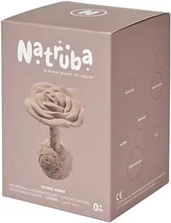 Natruba Rose Flower Rattle, Beige