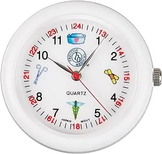 Prestige Medical Analog Stethoscope Watch with Medical Symbols, White