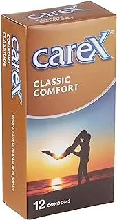 Carex Classic Comfort Condoms | Contoured For Comfort and Pleasure | 12 Count