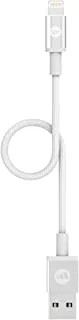 Mophie Charge and Sync Cable-USB-A to Lightning 9CM - White