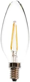 Kedbrooke E14 C35 Candle Bulb, 4 Watt LED Filament Light Bulbs Non-Dimmable Cool Day White 6500K Classic Clear Glass 400LM 90% Energy Saving 25000h Life (Pack of 8)