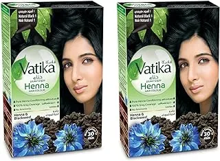 Dabur Vatika Henna Haircolor، Natural Black، 10 gm (عبوة من قطعتين)