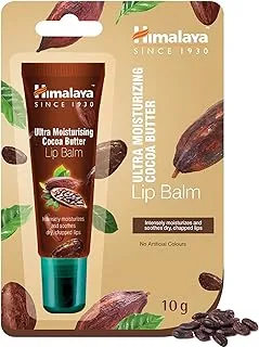 Himalaya Since 1930 Ultra Moisturizing Cocoa Butter Lip Care Is Enriched with Vitamin E, Antioxidants & 100% Natural Color 10gm, White