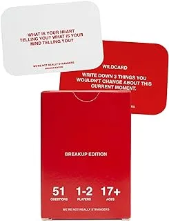 Breakup Edition by We’re Not Really Strangers - A Card Game and Guide Designed to Help You Get Over Your Ex, 51 Questions Wildcards Self-Reflect Heal After