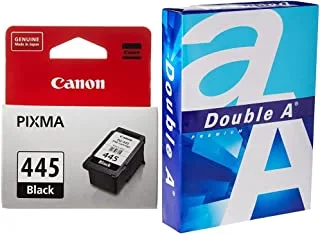 Canon Pg-445 Pixma Fine Cartridge, Black & - Printer Copy Paper, Size A4, Gsm 80, 500 Pages Ream