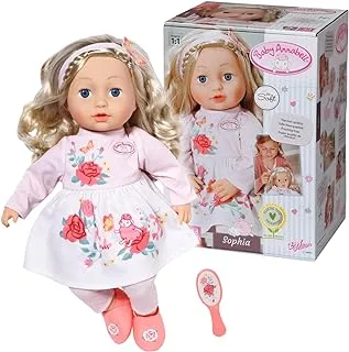 Baby Annabell sophia - 43cm soft bodied doll with hair for styling suitable children aged 2+ years perfect toddlers & younger includes doll, hairbrush and outfit 706572