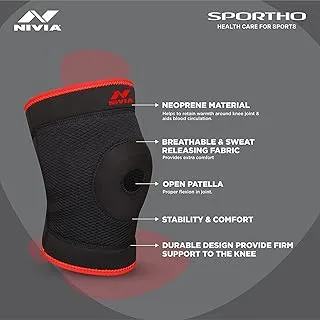 NIVIA ORTHOPEDIC KNEE SUPPORT,Black/red,L,586